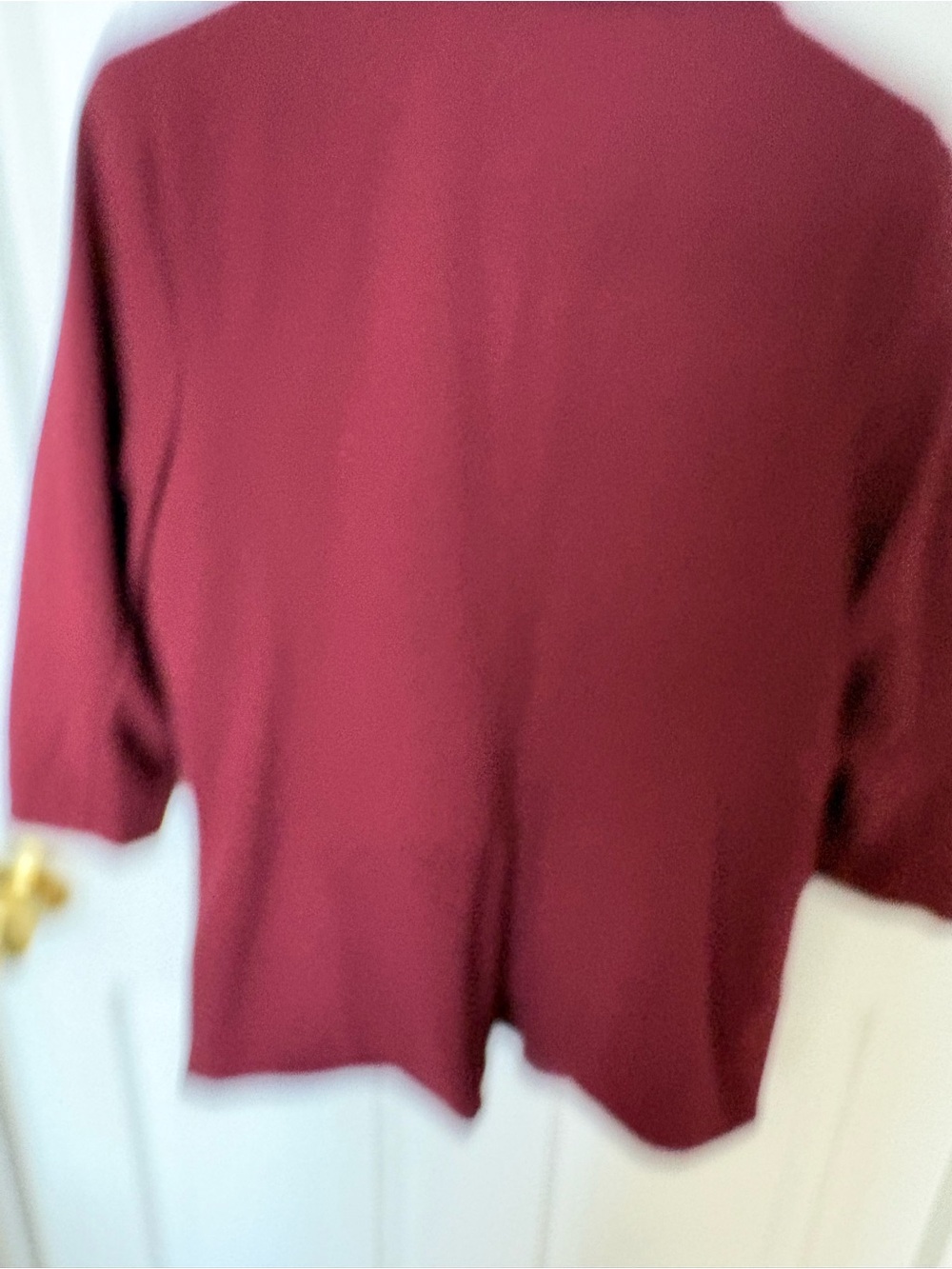 Apt. 9 Open Front Ruched Sleeve Blazer - Burgundy - Picture 6 of 6